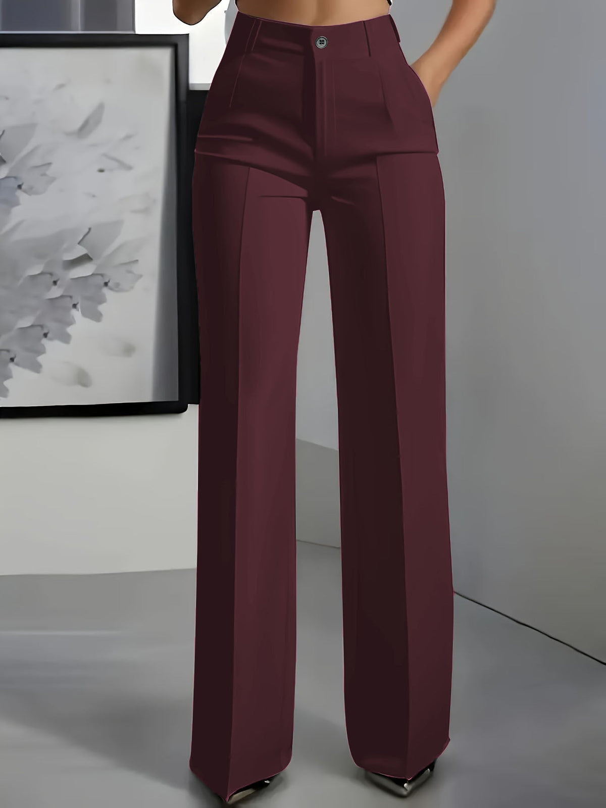 Verailla - Wide Leg Structured Trousers Office And Weekend Wear — view 7 of 8