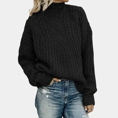 Verlena - Ribbed Knit Crew Neck Sweater Cold Weather Layering