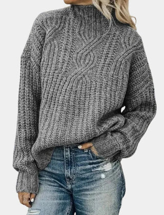 Verlena - Ribbed Knit Crew Neck Sweater Cold Weather Layering — view 2 of 4