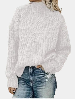 Verlena - Ribbed Knit Crew Neck Sweater Cold Weather Layering — view 3 of 4