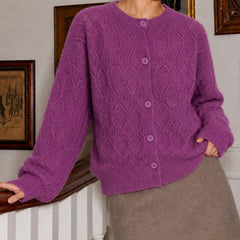 Verlette - Cut Out Knit Cardigan Autumn Winter Wear