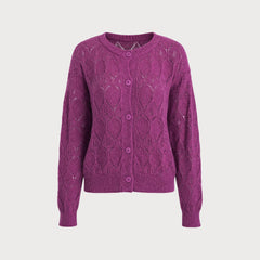 Verlette - Cut Out Knit Cardigan Autumn Winter Wear — view 2 of 4