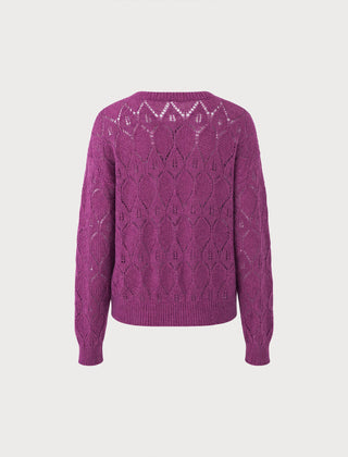 Verlette - Cut Out Knit Cardigan Autumn Winter Wear — view 3 of 4