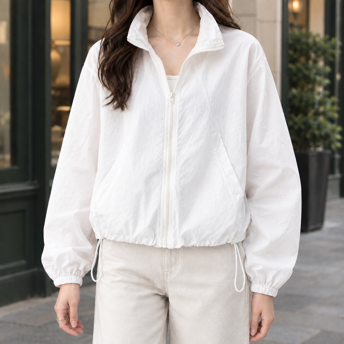 Verrelle - Relaxed Zip Front Jacket Cool Weather Layering — view 2 of 4
