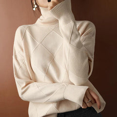 Verrelle - Wool Turtleneck Sweater Fall Spring Layering