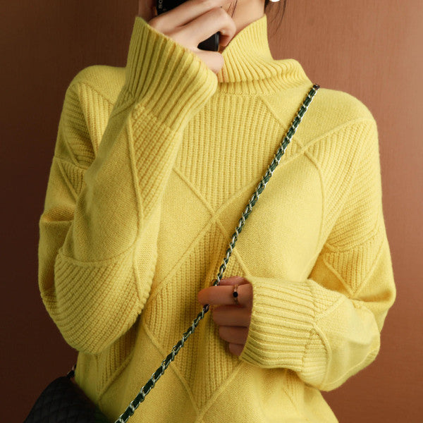 Verrelle - Wool Turtleneck Sweater Fall Spring Layering — view 2 of 7