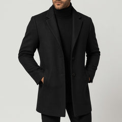 Vesloria - Wool Blend Mid Length Winter Overcoat