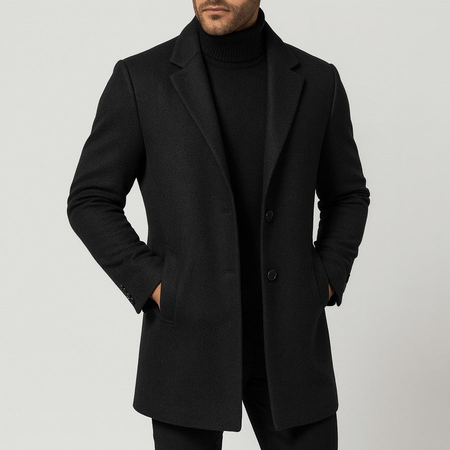 Vesloria - Wool Blend Mid Length Winter Overcoat
