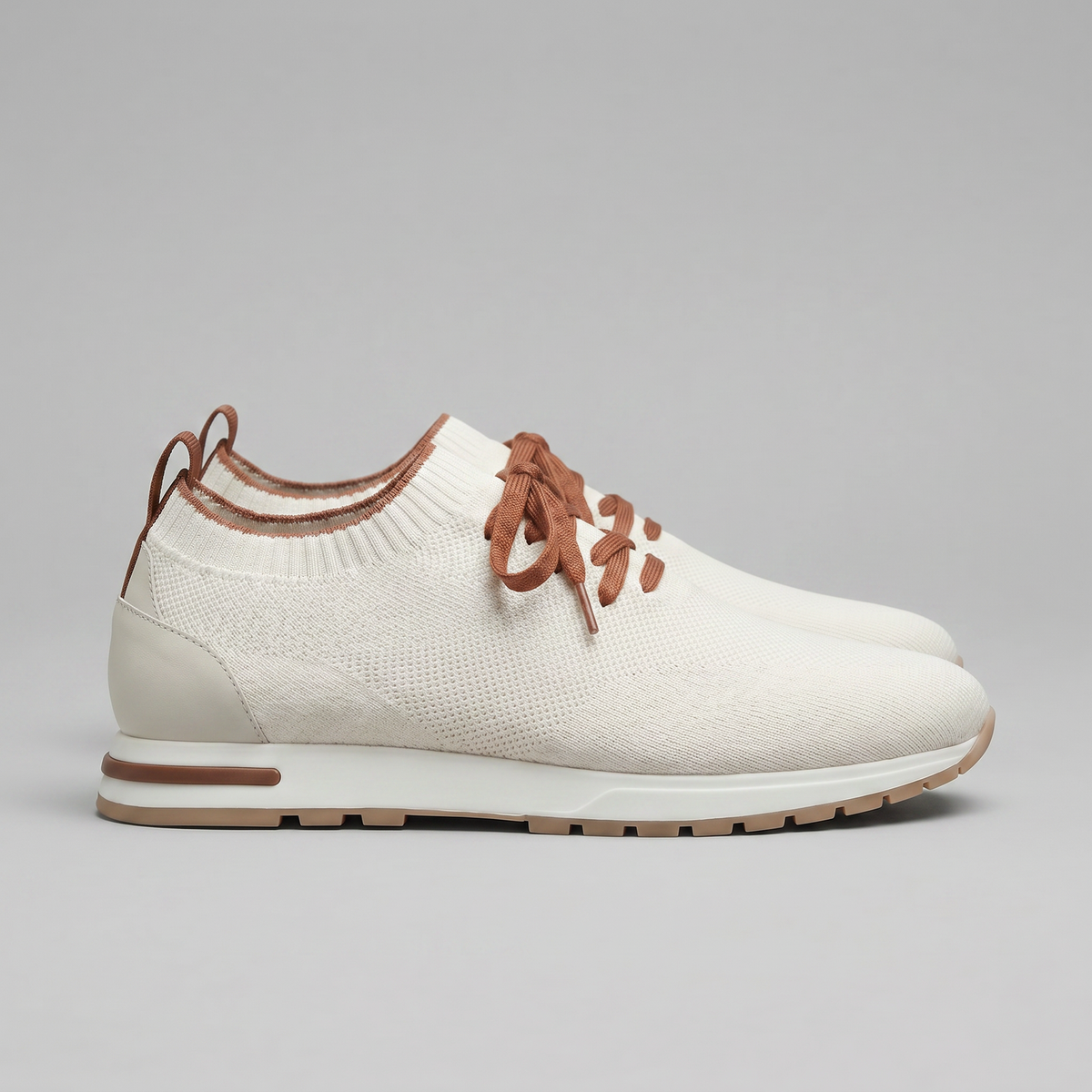 Vessario - Knit Sock Lace-Up Trainers Smart Casual Wear — view 2 of 10