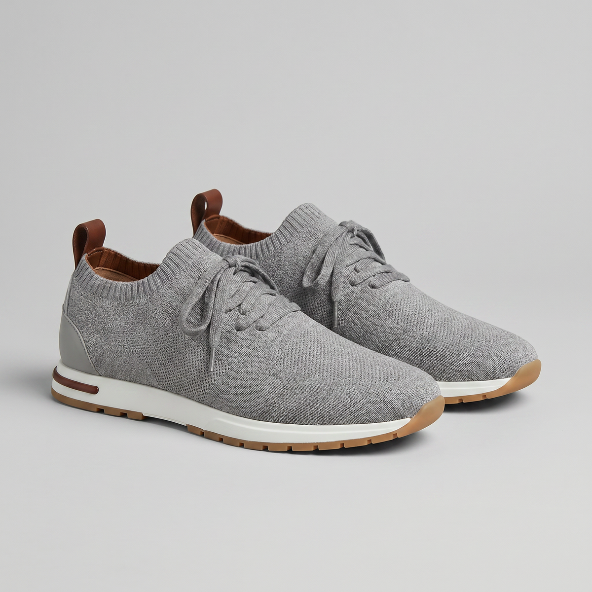 Vessario - Knit Sock Lace-Up Trainers Smart Casual Wear — view 6 of 10