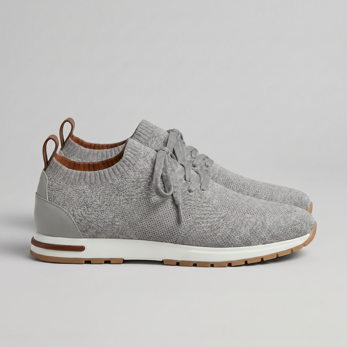 Vessario - Knit Sock Lace-Up Trainers Smart Casual Wear — view 7 of 10