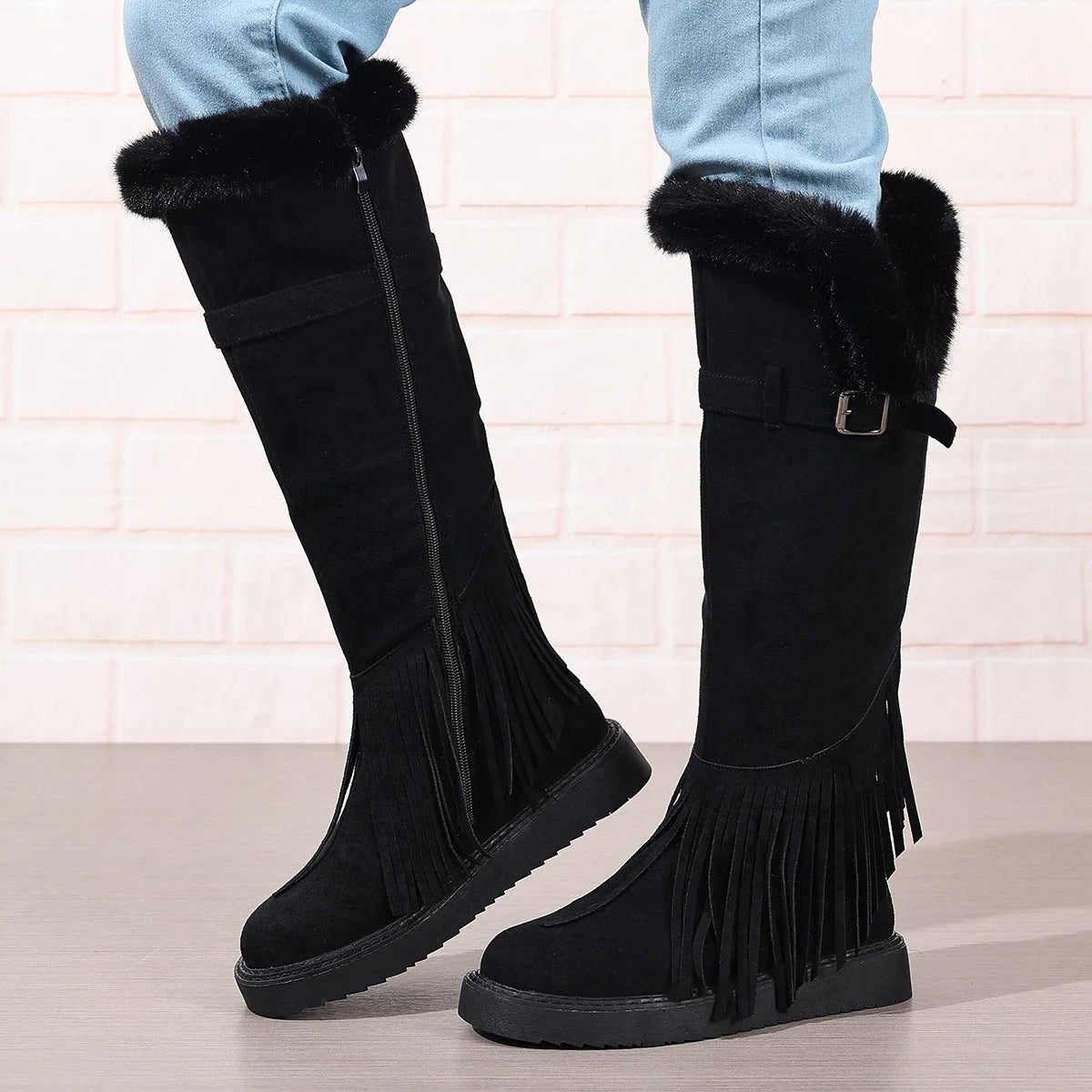 Windemere - Suede Knee Boots Cold Weather Wear