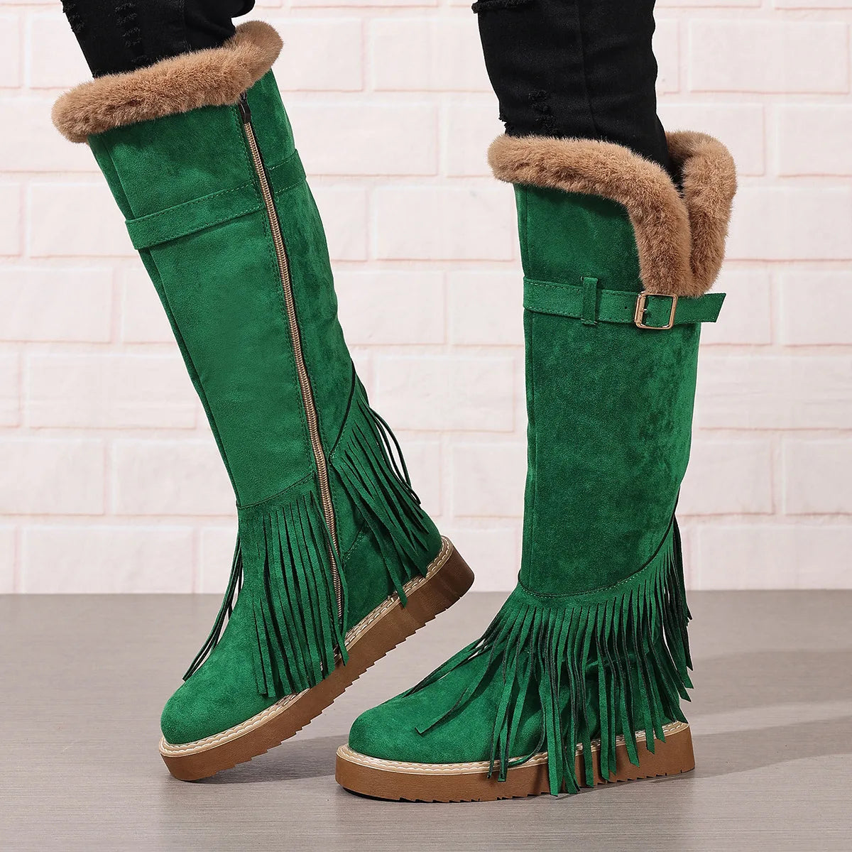 Windemere - Suede Knee Boots Cold Weather Wear — view 2 of 7