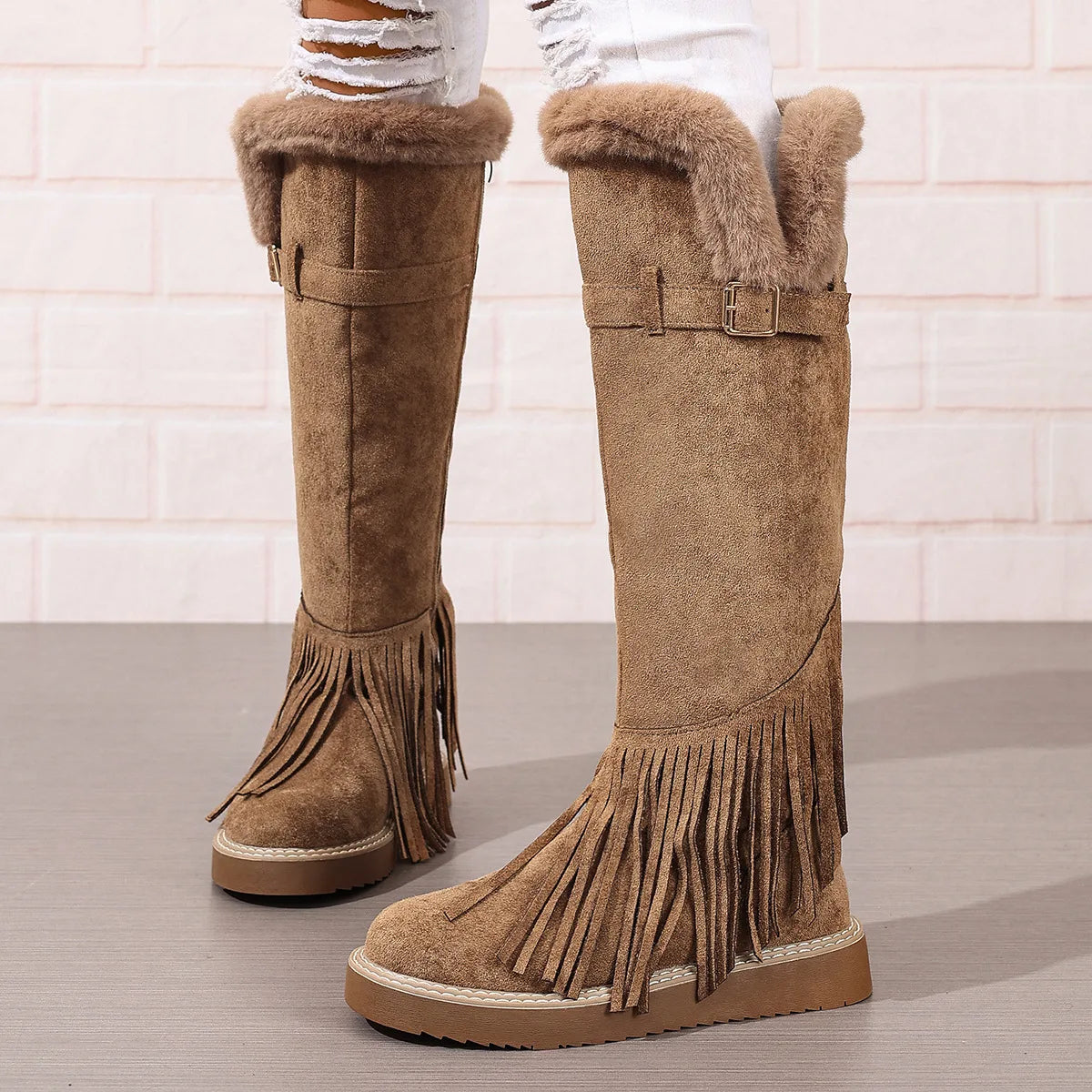Windemere - Suede Knee Boots Cold Weather Wear — view 3 of 7
