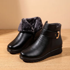 Wintera - Fur-Lined Wedge Ankle Boots Cold Weather Wear — view 2 of 5