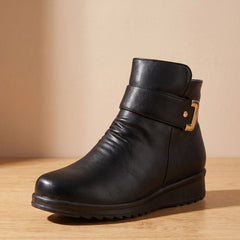 Wintera - Fur-Lined Wedge Ankle Boots Cold Weather Wear — view 4 of 5