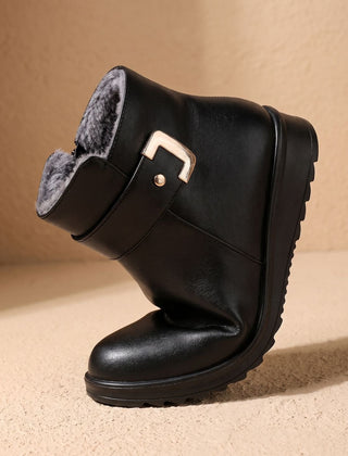 Wintera - Fur-Lined Wedge Ankle Boots Cold Weather Wear — view 5 of 5