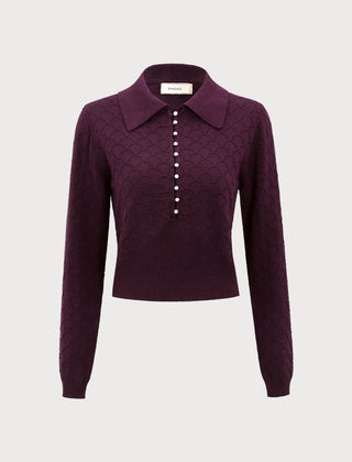 Pellina - Pearl Button Knit Top Autumn Winter Wear — view 6 of 7