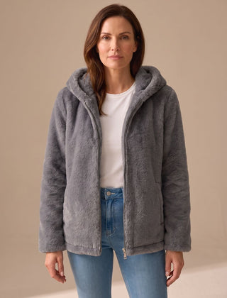 Bramwell - Hooded Teddy Fleece Zip Coat Winter Wear — view 2 of 5
