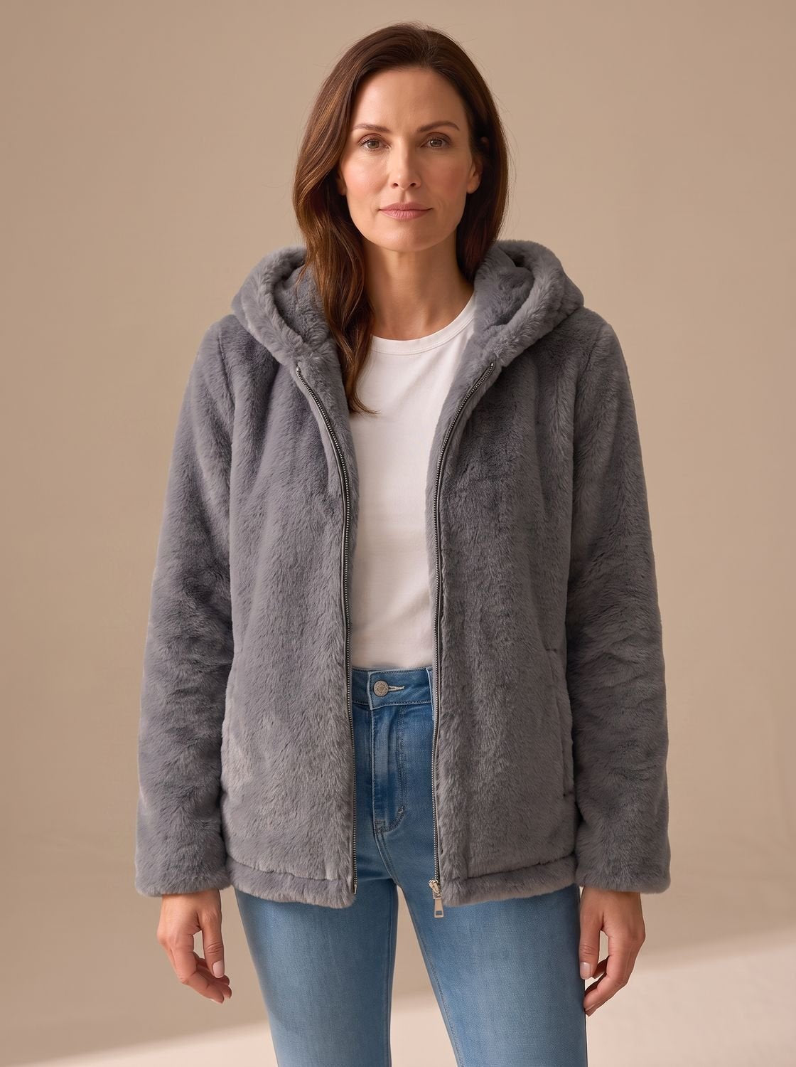 Bramwell - Hooded Teddy Fleece Zip Coat Winter Wear — view 2 of 5