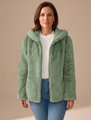 Bramwell - Hooded Teddy Fleece Zip Coat Winter Wear — view 4 of 5