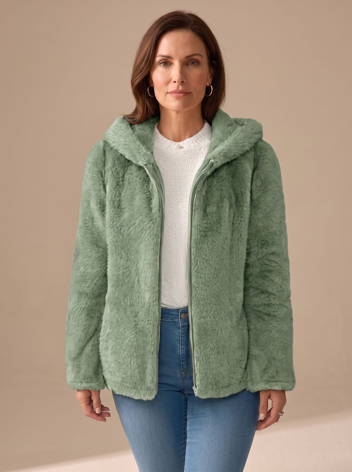 Bramwell - Hooded Teddy Fleece Zip Coat Winter Wear — view 4 of 5