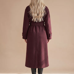 Corvellini - Long Belted Wrap Winter Coat — view 5 of 6