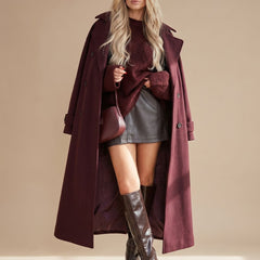 Corvellini - Long Belted Wrap Winter Coat