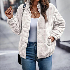 Corvella - Ribbed Full-Zip Puffer Jacket Cold Weather Layering — view 2 of 4
