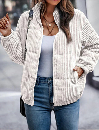 Corvella - Ribbed Full-Zip Puffer Jacket Cold Weather Layering — view 2 of 4