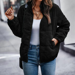 Corvella - Ribbed Full-Zip Puffer Jacket Cold Weather Layering — view 4 of 4