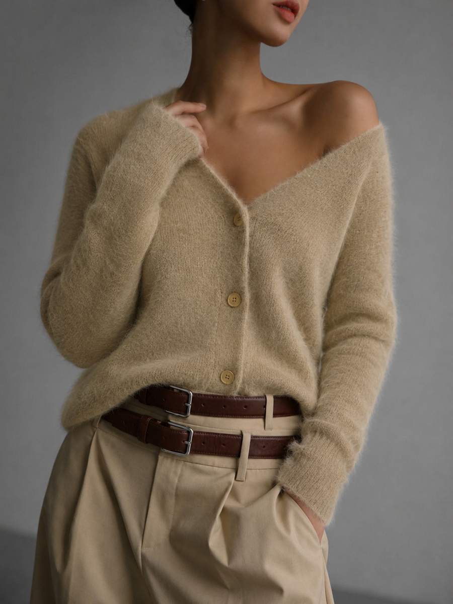Wrenfield - Oversized Button-Up Cardigan Cool Weather Layering