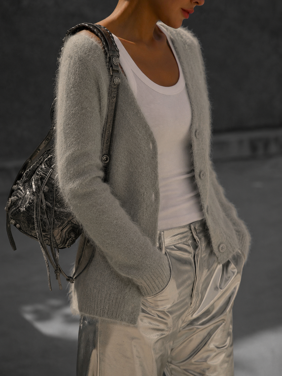 Wrenfield - Oversized Button-Up Cardigan Cool Weather Layering — view 2 of 3