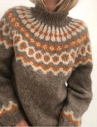 Wrenley - Striped Chunky Knit Pullover Sweater Cooler Seasons — view 2 of 5