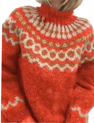 Wrenley - Striped Chunky Knit Pullover Sweater Cooler Seasons — view 4 of 5