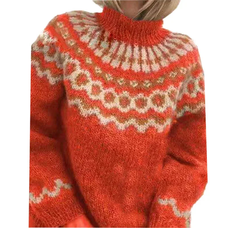 Wrenley - Striped Chunky Knit Pullover Sweater Cooler Seasons — view 4 of 5