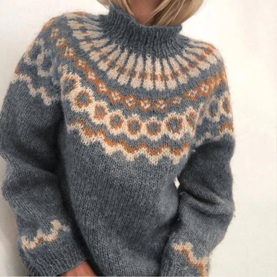 Wrenley - Striped Chunky Knit Pullover Sweater Cooler Seasons — view 5 of 5
