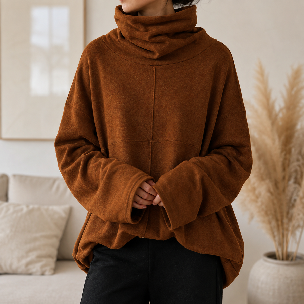 Wrenlow - Cowl Neck Fleece Pullover Cold Weather Layering — view 5 of 9