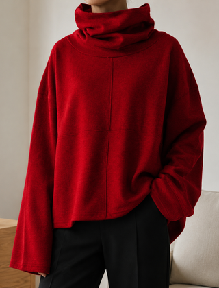 Wrenlow - Cowl Neck Fleece Pullover Cold Weather Layering — view 8 of 9