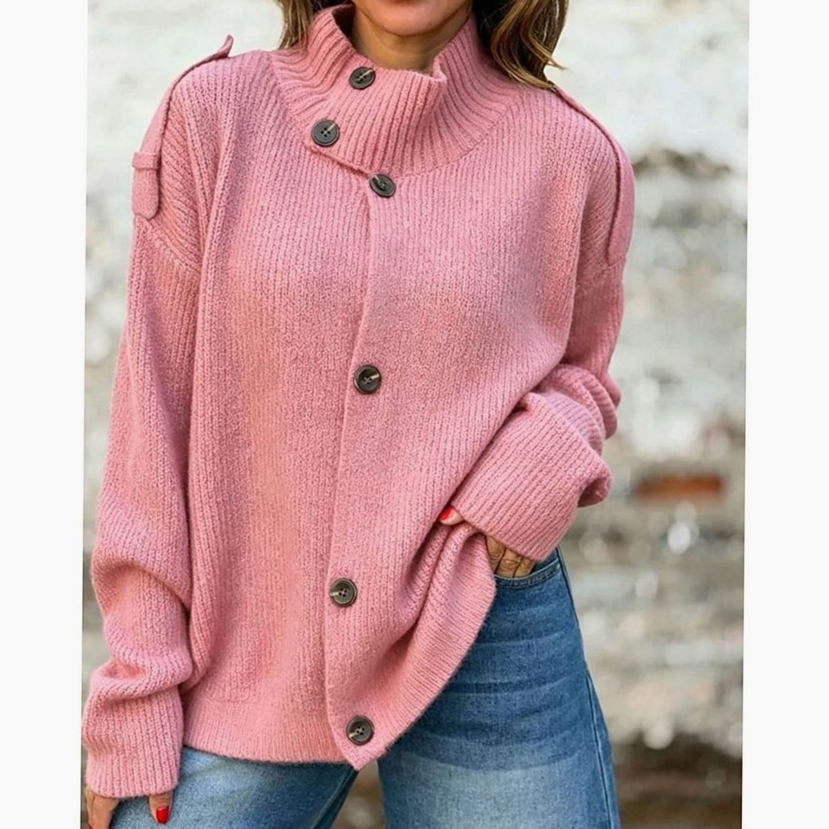 Wrennley - Relaxed Ribbed Knit Layering Piece