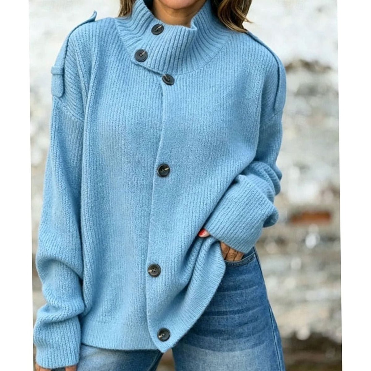 Wrennley - Relaxed Ribbed Knit Layering Piece — view 3 of 4