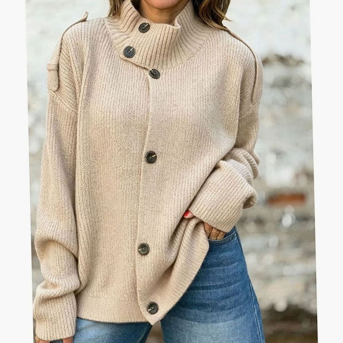 Wrennley - Relaxed Ribbed Knit Layering Piece — view 4 of 4